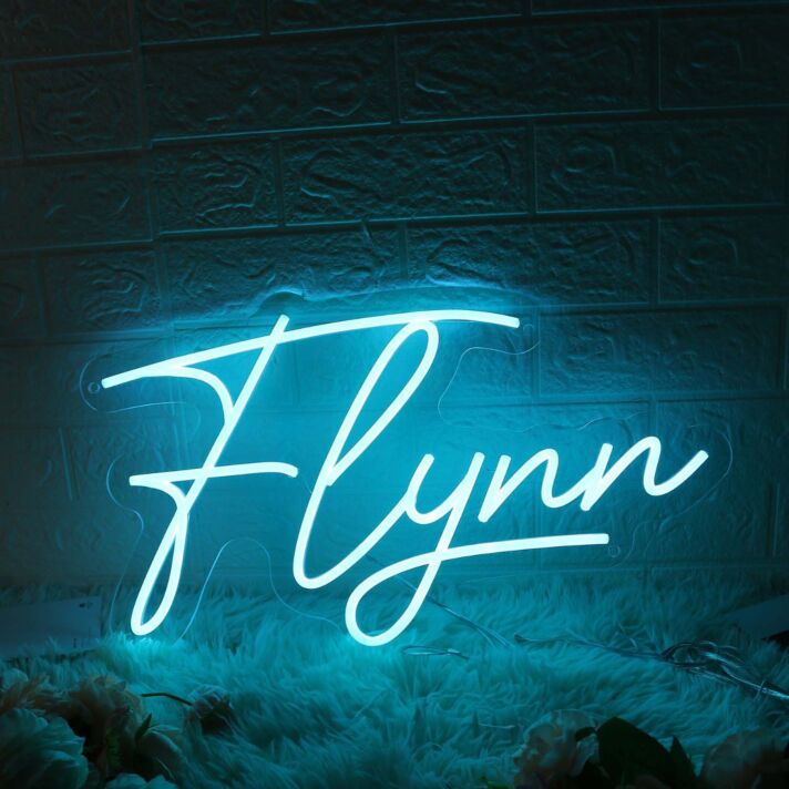 Flynn Blue Neon Sign