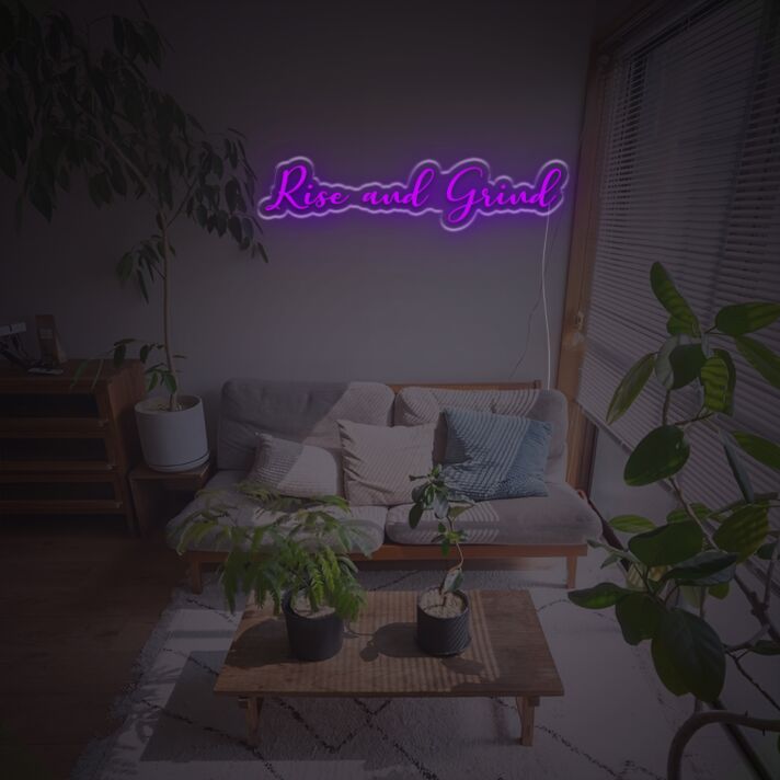 Rise Ane Grid LED Neon Sign