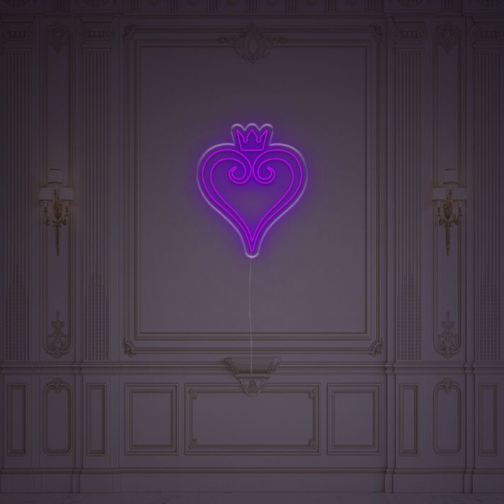 Heart With Crown LED Neon Sign