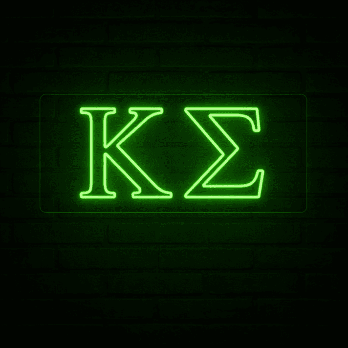 Kappa Sigma ΚΣ LED Neon Sign for Brotherhood Events and Fraternity Decor