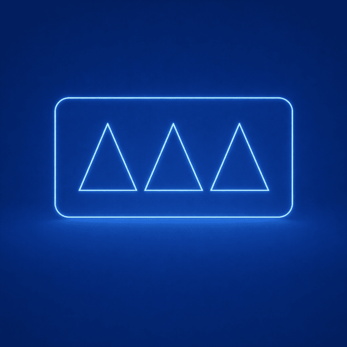 Delta Delta Delta ΔΔΔ LED Neon Sign Ideal for Campus Pride and Sorority Decor