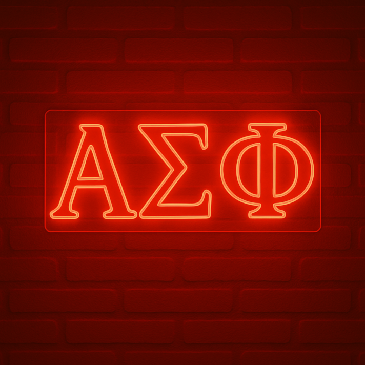 Alpha Sigma Phi ΑΣΦ LED Neon Sign Celebrating Brotherhood and Tradition