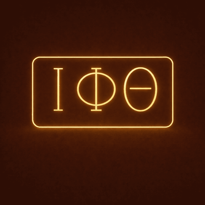 Iota Phi Theta ΙΦΘ LED Neon Sign Celebrating Brotherhood and Perseverance