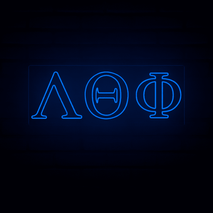 Lambda Theta Phi ΛΘΦ LED Neon Sign Celebrating Brotherhood and Culture