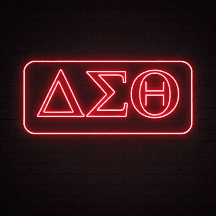 Delta Sigma Theta ΔΣΘ LED Neon Sign Celebrating Sisterhood and Leadership