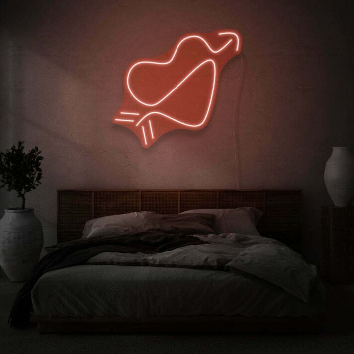 Minimalist Heart Pierced with Arrow LED Neon Light