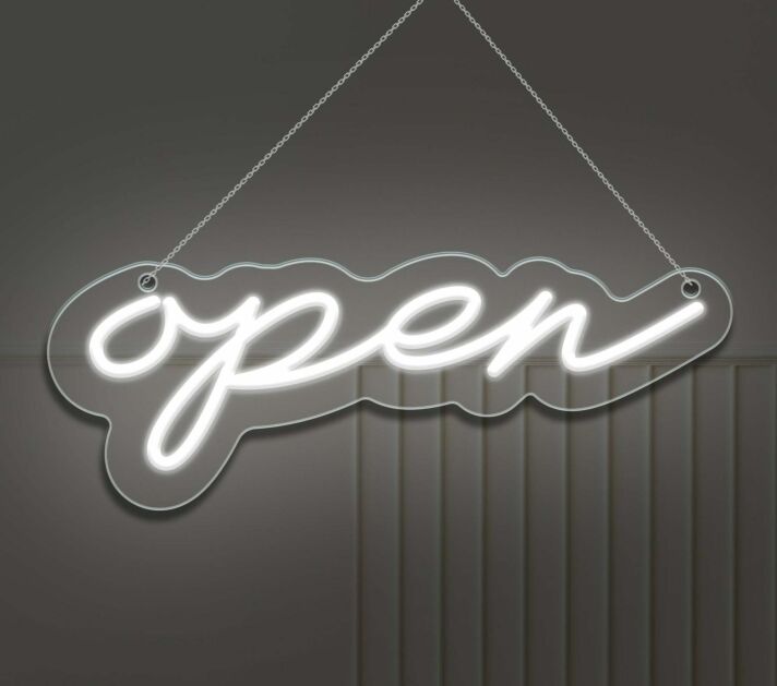 Open Neon Sign Welcoming Glow for All