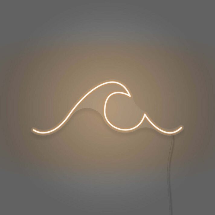 Ocean Wave Minimalist Neon Serenity of the Sea