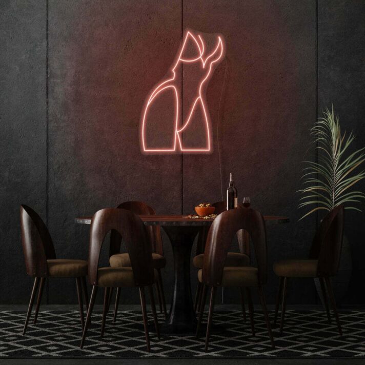 Sexy Girl Body Neon Art Alluring and Seductive