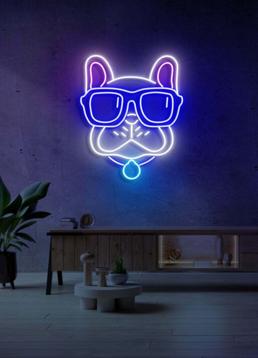 Bulldog Neon Sign Canine Courage and Loyalty in Light