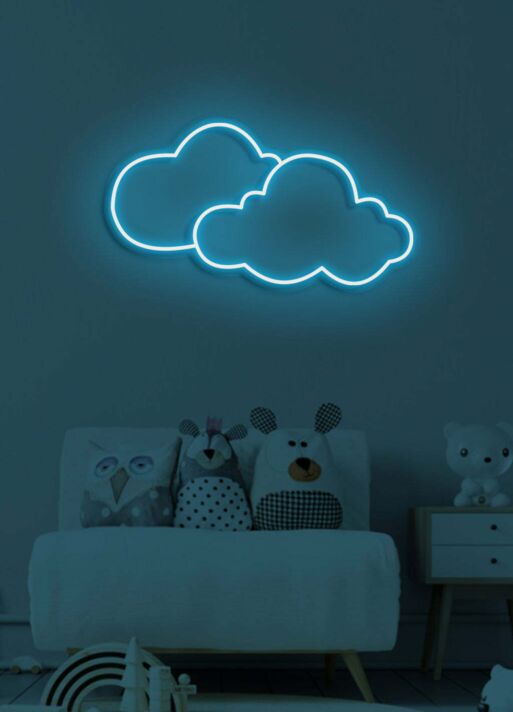 Clouds Neon Daydream and Serenity in Soft Glow