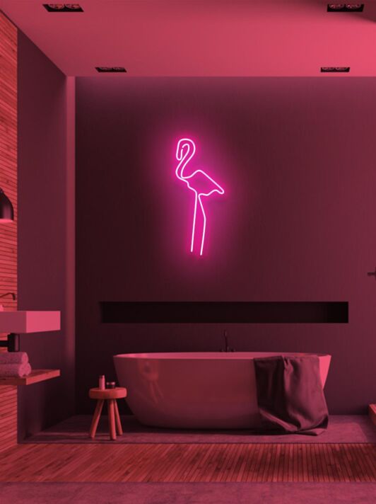 Flamingo Neon Light Standout Elegance and Tropical Flair