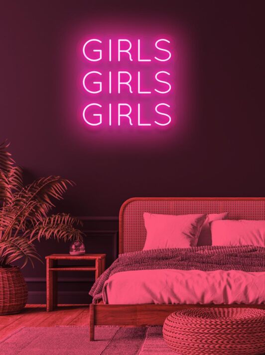 Girls Girls Girls Neon Vibrancy and Feminine Power
