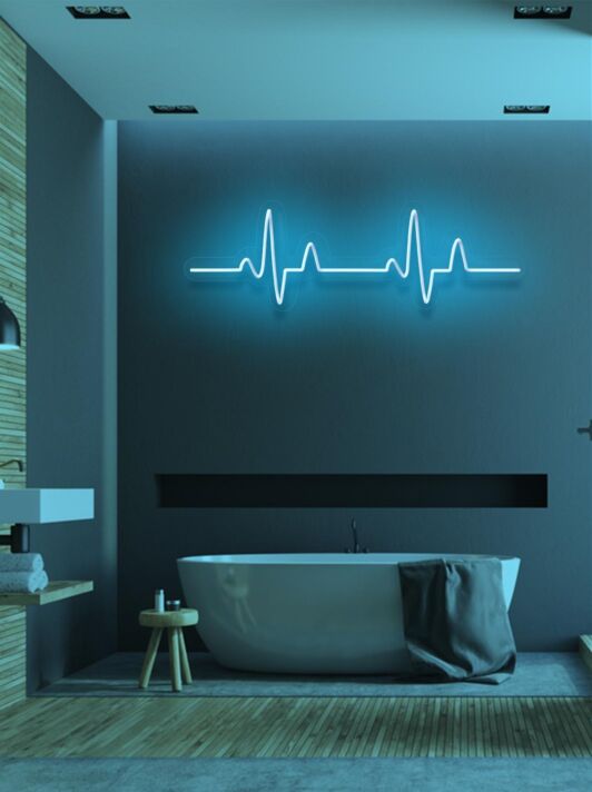 Heart Beat LED Neon Capturing Life's Rhythms in Glow