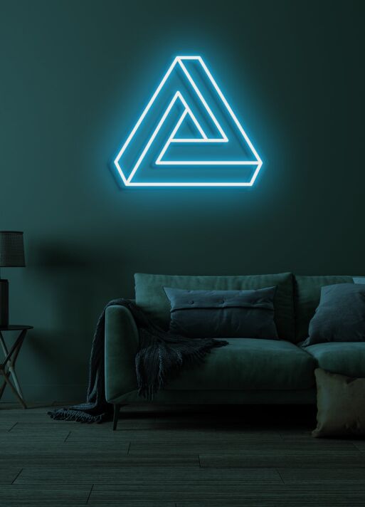 Triangle Neon Geometric Brilliance in Modern Design