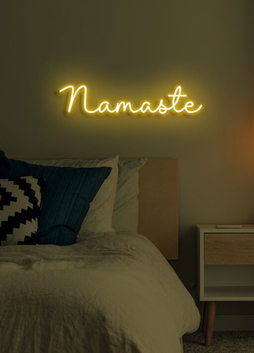 Namaste Neon Peace and Harmony in Light