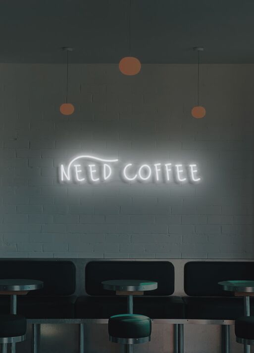 Need Coffee Neon Essential Fuel for Daily Grind