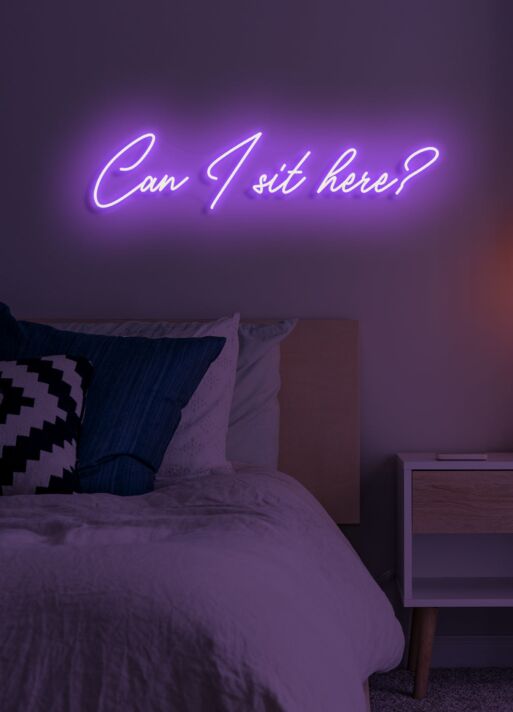 Can I sit here Neon Invitation to Join and Relax