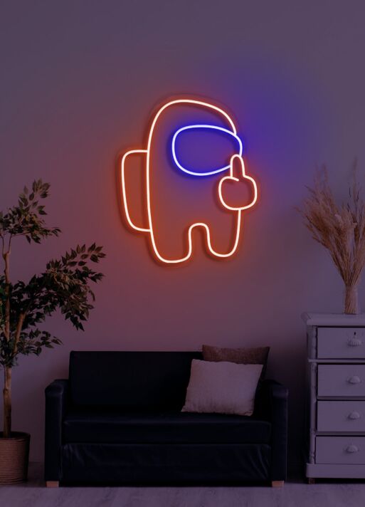 Space man Neon Odyssey into the Cosmic Unknown