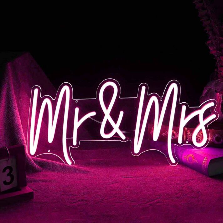 Mr & Mrs Neon Marking the Union of Two Souls
