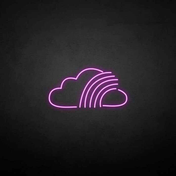 'Cloud with rainbow' neon sign