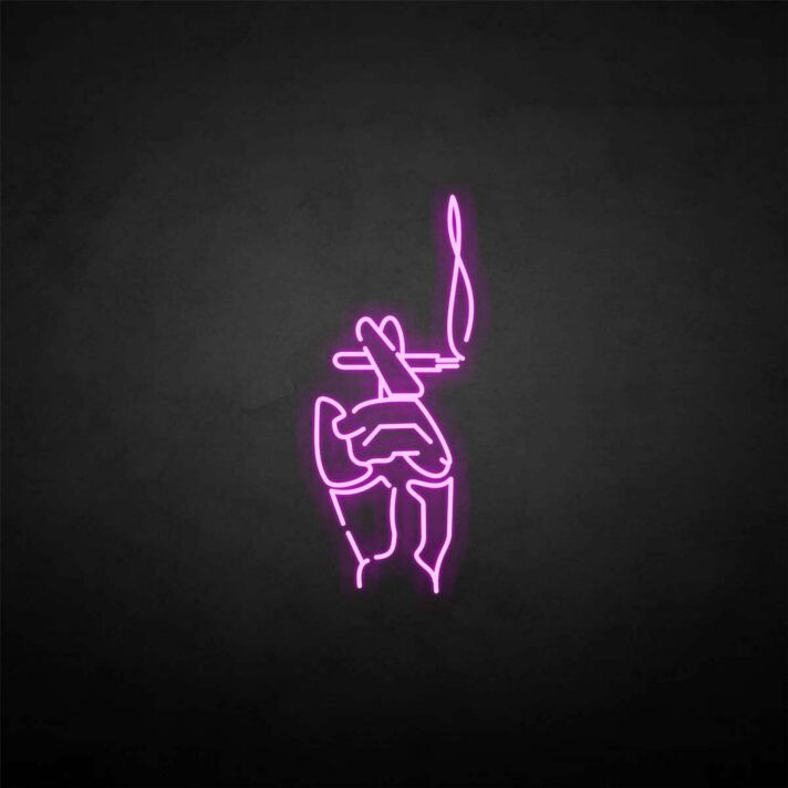 'Cigarrate in hand' neon sign