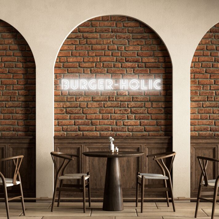 Burger holic Mouthwatering Neon for Burger Enthusiasts