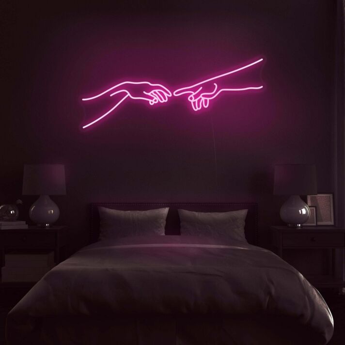 Hand of God Inspire Awe with Mystical Neon Art