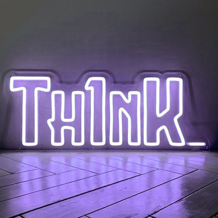 Think of a neon sign