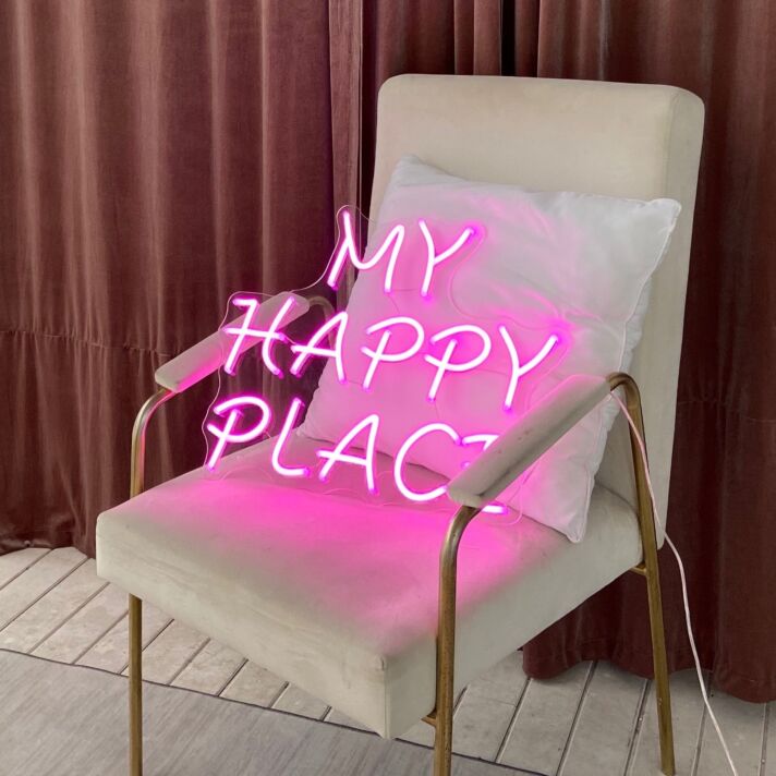 MY HAPPY PLACE neon sign