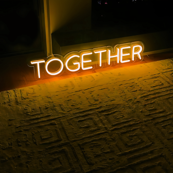 Together: Illuminate Your Bond with Radiance and Unity - Neon Art Sign