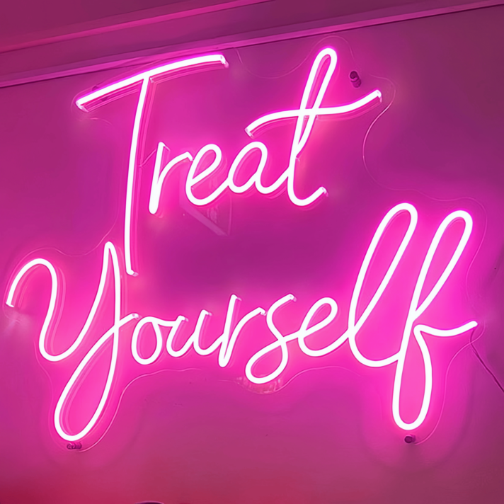 Treat Yourself Neon Glow for Self-Love and Relaxation
