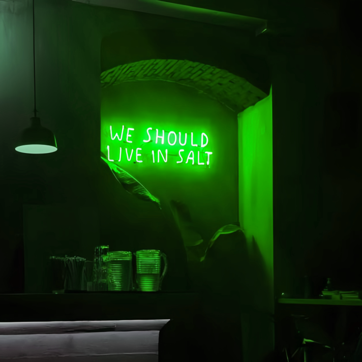 We Should Live In Salt Neon Sign: Dive into Adventure with Neon Salt