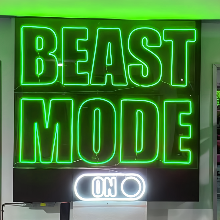 Beast Mode On: Illuminate Your Space with Neon Power