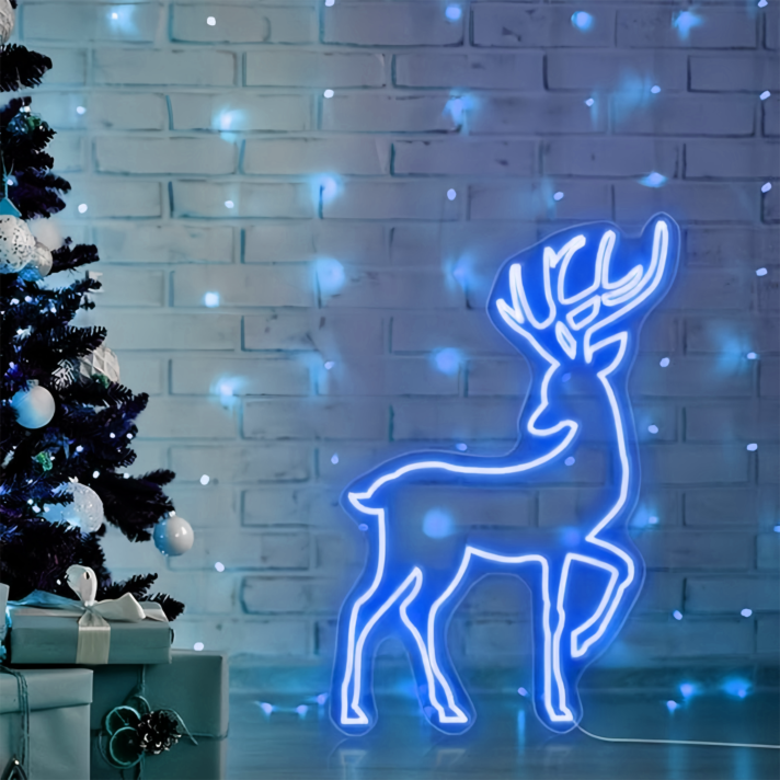Christmas Reindeer: Add a Touch of Holiday Magic with Neon Glow