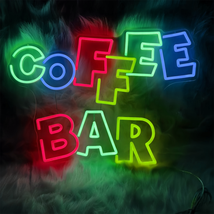 Coffee Bar: Illuminate Your Space with Neon Caffeine