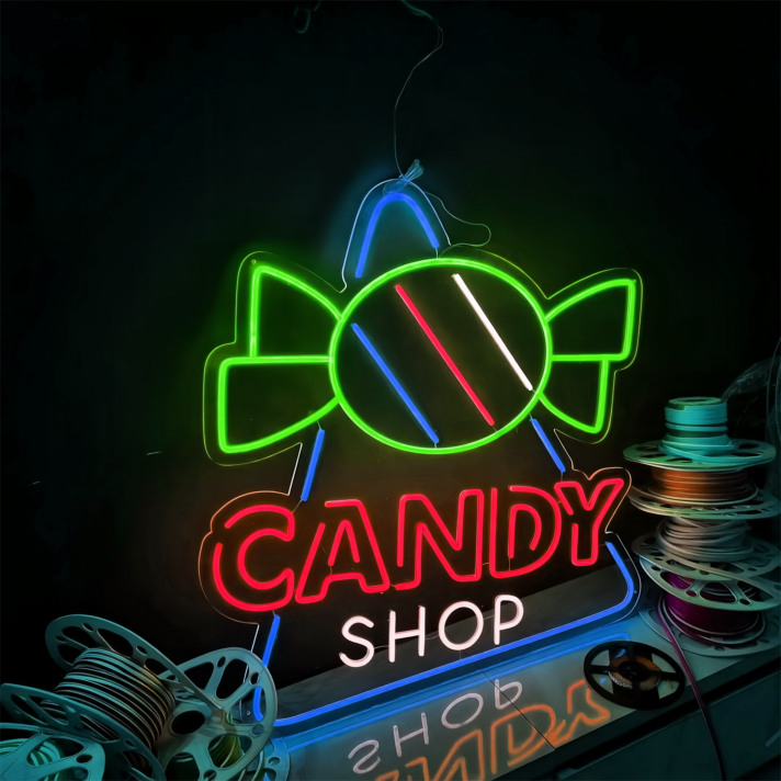 Customize Candy Shop: Light Up Your Space with Neon Sweetness