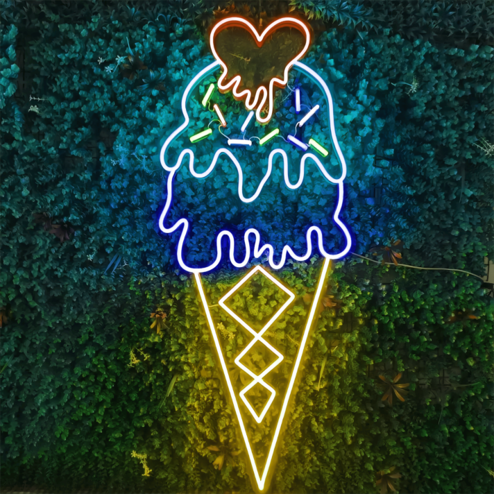 Frozen FantasyTempting Ice Cream Neon Sign