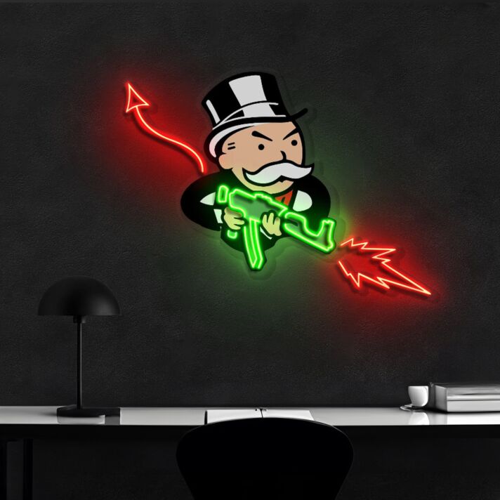 Shortcut To Wealth Neon X Acrylic Artwork