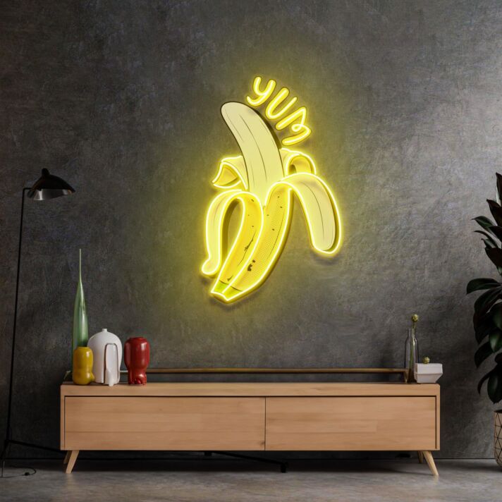 Yum Banana Led Neon Acrylic Artwork