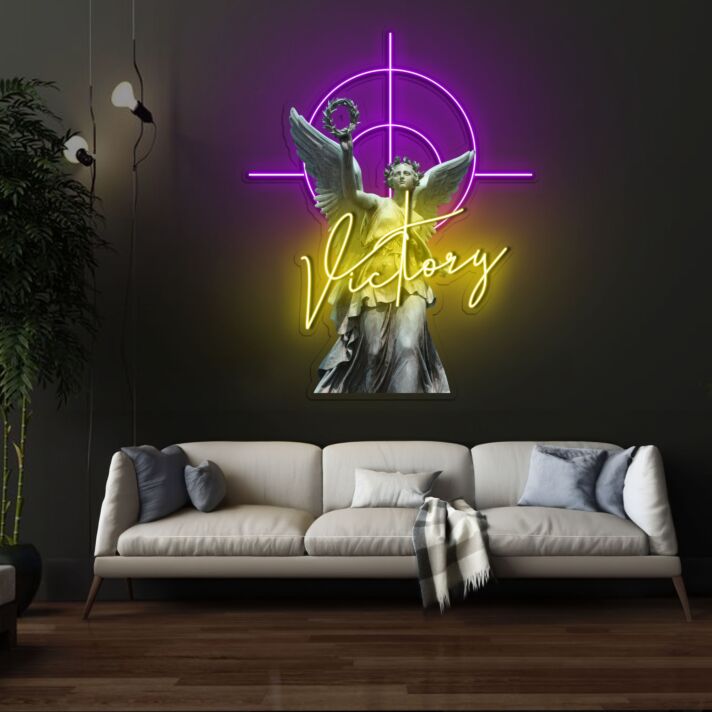 Winged Victory Neon X Acrylic Artwork