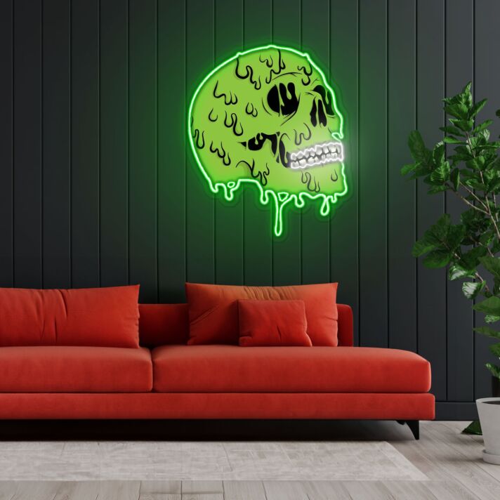 Skull Zombie Neon Sign X Acrylic Artwork