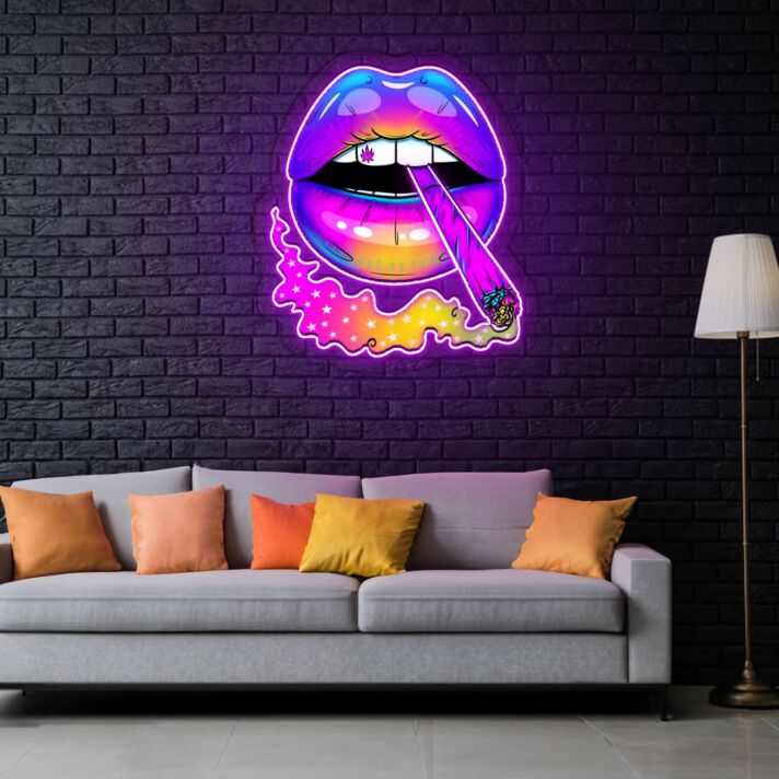 Magic Lip Neon Sign X Acrylic Artwork