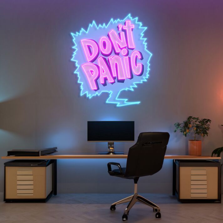 Dont Panic Led Neon Acrylic Artwork