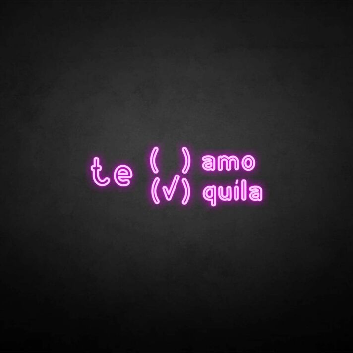 'te amo' neon sign