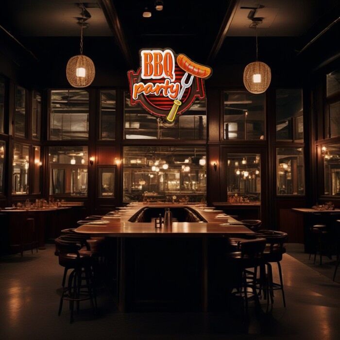 BBQ Party Led Neon Sign Light Pop Art