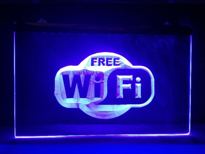 Free WiFi Hanging Neon Sign