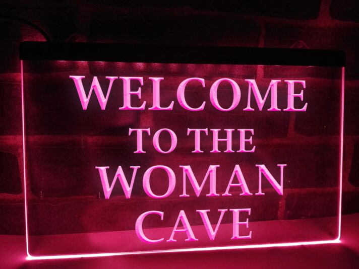 Woman Cave Hanging Neon Sign