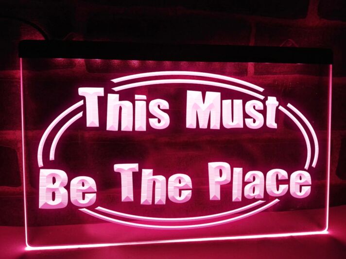 This Must be the Place Hanging Neon Sign