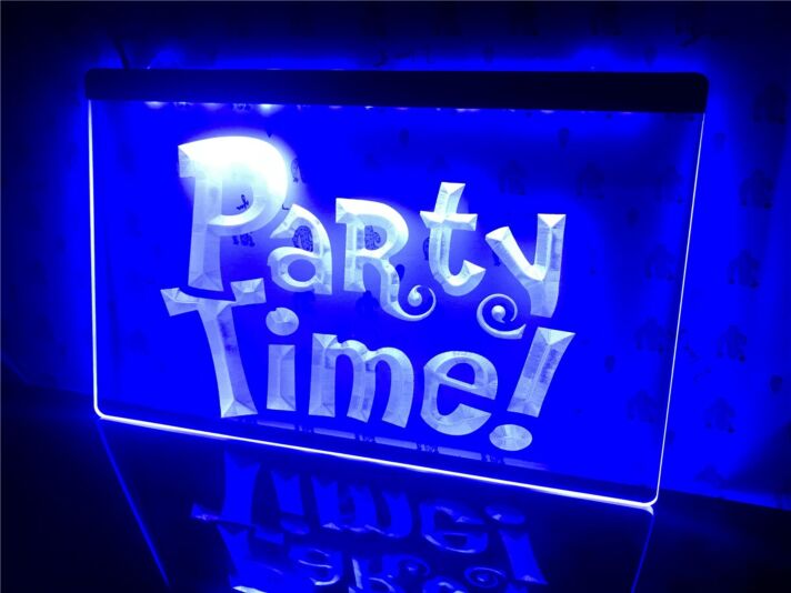 Party Time Hanging Neon Sign